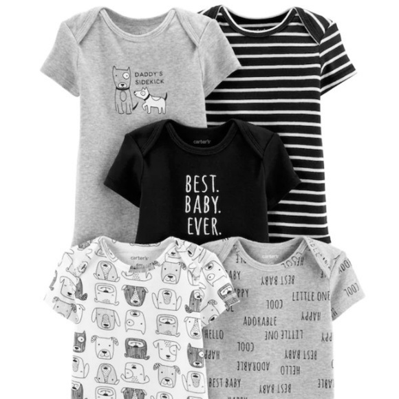 🎉SOLD🎉 NWT Carter's 5-Pack Baby Bear Bodysuits - Picture 2 of 4